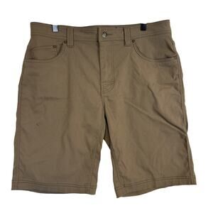 Prana Mens Brion Shorts Flaws Brown - 34x11 34W 11L